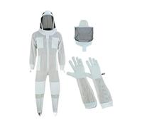 Beekeeper Suit 3 Layer Sting Proof Ultra Breeze Men's Bee Protection Premium Design Detachable Veils Hornet Proof Weather Beekeeping Supplies