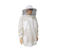 Beekeeper Suit, Beekeeping Anti Bee Suit 3 Layer Mesh Breathable Ventilated Protective Clothing Bee Jacket with Removable Safty Veil Hat Suits,Never be Stung(L)