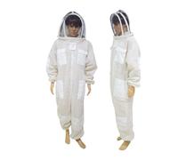 Beekeeper Suit, Full Body Beeproof Protective Clothing Breathable Ventilated 3-Layer Vented Professional Beekeeping Bee Suit Farm Safety Outfit,Never be Stung(L)