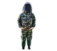 Beekeeper Suit, Integrated Thickened Beekeeping Tool, Bee Spacesuit with Sheepskin Gloves, Complete Set of Beekeeping Clothes,Never be Stung(Blu,170-175cm)