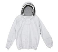 Beekeeping Clothing Beekeeping Jacket Professional Beekeeper Equipment Suit Field Work Jackets for Backyard Indoor Outdoor Farm(White)