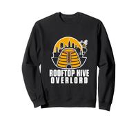 Beekeeping Dad Rooftop Hive Vintage Urban Apiary Badge. Sweatshirt