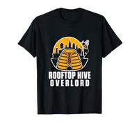 Beekeeping Dad Rooftop Hive Vintage Urban Apiary Badge. T-Shirt