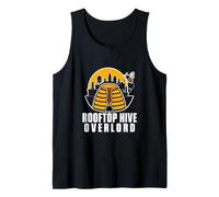 Beekeeping Dad Rooftop Hive Vintage Urban Apiary Badge. Tank Top