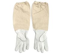 Beekeeping Gloves Goatskin Leather Professional Protective Long Sleeve Sting Resistant Design for Beehive Maintenance Gardening Goatskin Polyester Cotton XL 2 Pack