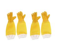 QWFVHJ Beekeeping Gloves,Nitrile Beekeeping Gloves,2X Beekeeping Gloves Goatskin Bee Keeping with Vented Beekeeper Long Sleeves
