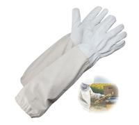 Beekeeping Gloves, Protective Gloves for Beekeeper, Beekeeper Protective Equipment, Sting Proof Bee Gloves, Essential Tools for Protecting Beekeepers, for Most Men or Women, White