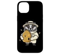 Beekeeping Honey Badger Holding Beehive Cartoon Graphic Case for iPhone 14 Plus