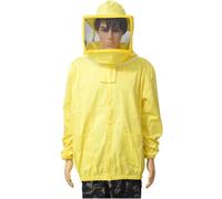 Beekeeping Jacket,Professional Beekeeper Costume Fencing Veil Layer Mesh Sting Proof for Backyard Commercial,Yellow-L