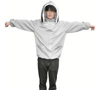 Beekeeping Jacket,Professional Beekeeper Jacket Ventilated Hood Sting Proof Zippers for Backyard Commercial,Darkgray