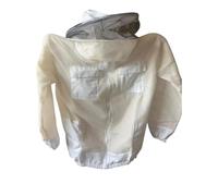 Beekeeping Jacket Professional Breathable With Removable Fencing Veiled Hat ,Beekeeping Tool(L)