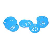 Beekeeping & Livestock Number Tags, Red 1-50 & Blue 1-20, Marking Plates for Bee Hives & Animal Identification, Essential Farming Supplies (1-20/pack)