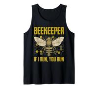 Beekeeping Men Vintage Bee Keeper Outfit If I Run You Run Tank Top