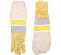 Beekeeping Protective Gloves with Long Sleeves Sheep Skin Canvas | Elastic, Sturdy Handling for Hive Maintenance, Suited to Beekeepers and Apiary Workers