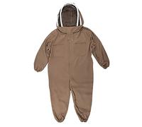 Beekeeping Protective Suit Breathable Bee Suits Smock with Zipper for Beekeepers Light Brown One Piece Bee Suit Professional Beekeeping Equipment Beekeeper Supplies Polyester (XXL)