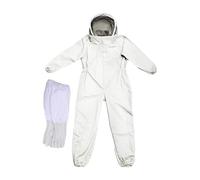 Beekeeping Protective Suit Jumpsuit Beekeeper Jacket Clothing For Kids Adult Full Body Anti Bee Suit Beekeeping Clothes Cotton ,Full Protection(XXL Sleeve Gloves C)