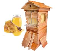 Beekeeping Starter Kit with Observation Window, Honey Spout, Beeswax Coated Beehive & Built-in Honey Extraction System for Backyard Beekeeping
