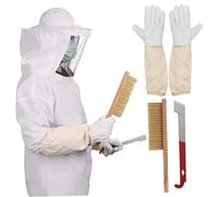 Beekeeping Suit, Bee Keeping Suit Includes Breathable Bee Jacket with Detachable Veil Hat, Gloves, Brush and Knife for Men & Women
