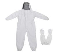 Beekeeping Suit, Bee Proof Clothing Equipment Space and Kid Gloves Jacket Suit Bee Clothes Anti-bee Bite Hooded Half Body Top Beekeeping Tools(X-Large)