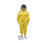 Beekeeping Suit, Bee Suit Professional Grade 3D Air Cotton Fabric Full Body Beekeeping Protective Clothing Beekeeper Suits Equipment(Fencing Hat Yellow,XL170)