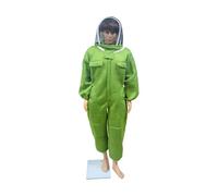 Beekeeping Suit, Bee Suit Professional Grade 3D Air Cotton Fabric Full Body Beekeeping Protective Clothing Beekeeper Suits Equipment(Fencing Hat Green,A)