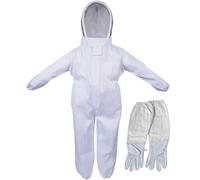 Beekeeping Suit, Bee Suit Thickened Breathable Full Body Beekeeping with Veil Hood Hat & Gloves Protective Bee Proof Clothing for Equipment, Keeper for Men
