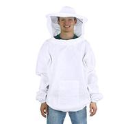 Beekeeping Suit Beekeeping Clothing Beekeeping Jacket with Veil Hood Hat Beekeeping Clothes Professional Beekeeping Protective Equipment Beekeeper Suit Jacket Bee Protection Suit with Front Zipper