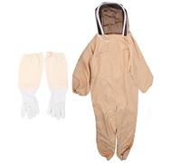 Beekeeping Suit, Transparent Design Full Body Beekeeping Suit with Length Gloves Beekeeping Protective Clothing Comfortable to Wear and Soft Fabric Beekeeper Outfit