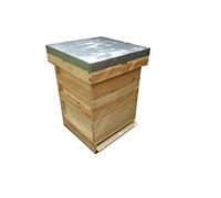 Beekeeping Supplies UK Ltd - Beehive with Two Supers - British National - Solid Pine - Deep Roof and Deep Base with removable Varroa Tray