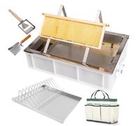 伟 祥 Beekeeping Uncapping Station for Honey Harvesting, Stainless Steel, Large Capacity, Convenient Storage, Dual Uncapping Modes, Easy Clean Beekeeping Uncapping Station with Honey Gathering Tools