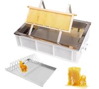 Beekeeping Uncapping Station, Honey Extractor Tool Kit, Harvesting Tool Set, With Stainless Steel Drip Tray & Plastic Tub, Highly Efficient Extraction, For Bee Breeding Bases