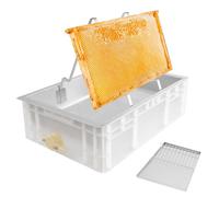 Beekeeping Uncapping Station with Easy Pour Spout & Fine Filter, Stainless Steel Honey Extractor Strainer for Efficient Honey Harvesting and Cleaning