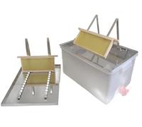 Beekeeping Uncapping Tray with Frame Holder and Tank - Stainless Steel & Food-Grade Plastic