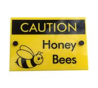Beekeeping Warning Sign Caution Honey Bees, Hive Protection Equipment, Gift for Honey Farming