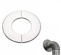 Beekeg Stove Pipe Rosette, Cover Rosette Stainless Steel, Pipe Sleeve, Chimney Attachment Stove Knee Rosette Fireplace Hood Base Plate (DN 200mm)