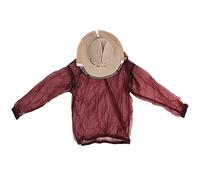 Beeking Hoodie Jacket, Lightweight Beekeeping Jacket with Removable Veil, Red Linen and Gauze Net - Breathable Protection, Durable and Portable for Men and Gardeners