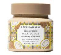 Beekman 1802 Coconut Cream Exfoliating Milk Body Scrub - 8.0 fl oz - Smooths Skin & Evens Out Tone - With Goat Milk & Jojoba Beads - Skin Barrier