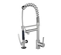 Beelee Brass Chrome Single Lever Pull Out Pre-Rinse Kitchen Sink Taps