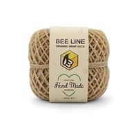 Beeline X Hemplights 100% Organic Hemp Wick, 200 FT Standard Size, Unbleached Unrefined Non Toxic & Chemical Free, Made in Europe