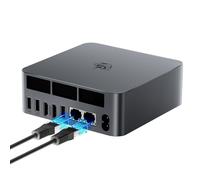 Beelink AMD Mini PC, Ryzen 5 6600U(6C/12T, up to 4,5Ghz), EQR6 Mini Computer 24GB LPDDR5 1TB M.2 PCIe4.0 SSD, 4K Dual Display,Dual HDMI, Dual 1000M LAN,WiFi6, BT5.2