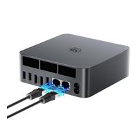 Beelink AMD Mini PC, Ryzen 5 6600U(6C/12T, up to 4,5Ghz), EQR6 Mini Computer 32GB LPDDR5 500GB M.2 PCIe4.0 SSD, Windows 11 Pro 4K Dual Display,Dual HDMI, Dual 1000M LAN,WiFi6, BT5.2