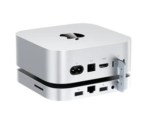 BEELINK EX Mate Mini-B 80Gbps Mac mini M4 Dock & Stand, Up to 8TB NVMe SSD Expansion, PD3.0 Port, SD4.0 Card Reader, 2.5G LAN, 2*USB-A 5Gbps for Laptops/Desktop PC/Mini PC