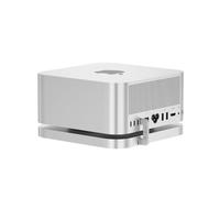 BEELINK EX Mate Studio Stand-A 80Gbps SSD Expansion Dock for Mac Studio - Aluminum Alloy Stand with Dual PCIex2 M.2 Slots (16TB max), 80 Gbps USB-C & PD 3.0 Port - Frost Silver