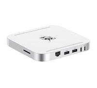 Beelink Mate SE-A 80Gbps USB-C Docking Station for SER8/SER9 PRO Mini PC, Dual M.2 PCIex2 SSD Slot(16TB Max), USB-A3.0 * 2, 2.5G LAN*1, SD4.0 * 1, Aluminum Alloy, Frost Silver