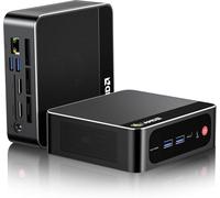 Beelink Mini PC, AMD Ryzen 5500U (6C/12T, Up to 4.0GHz), 16GB DDR4 500GB M.2 NVME SSD, Mini Computer Support 2.5G LAN/Dual Screen Display/USB3.2/WiFi6/BT5.2 Home/Office Micro Desktop Computer