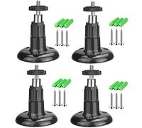 BeElion CCTV Wall Camera Mount Indoor/Outdoor Security Metal Wall Mount Compatible with Arlo Pro/Pro 2/Pro 3/Ultra/Ultra 2, & Others - Ring Stick Up Cam Battery, eufyCam E/2C (4 Pack, Black)