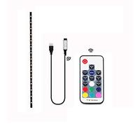 Beelooom 1 set LED Strip Light Flexible 5050 RGB USB LED TV Background Strip Light with 17 key RGB Remote Control 2M waterproof
