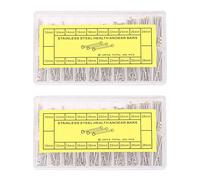 Beelooom 2 Box Watch Repair Tools Set Kits Watch Strap Screws Assortment Tube Friction Pin Clasps Rivet Ends 10mm-28mm
