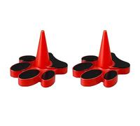 Beelooom 2Pcs Dog Toy Holder Stopper Red Plastic Topple Dog Toy Compatible With Classic Sizes X-S To -L, Only Plastic Plug Included