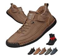 Beelovy Shoes for Men,Casual Slip On Loafers,Outdoor Hiking Shoes,Waterproof Barefoot Shoes,Soft Comfort,Orthopedic Support(Khaki,8 UK)